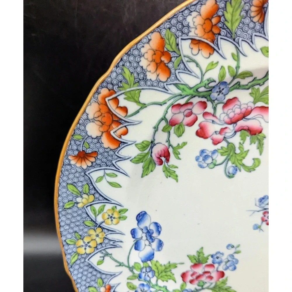 Antique‎ Minton Earthenware Vandyke Pattern Dinner Plate 10